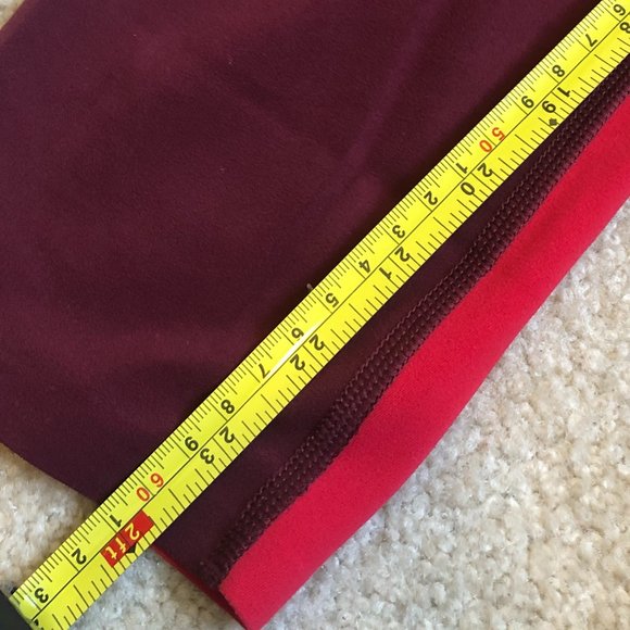 Athleta Asymmetric Elation 7/8 Tight, Red Garnet XL - Picture 11 of 15